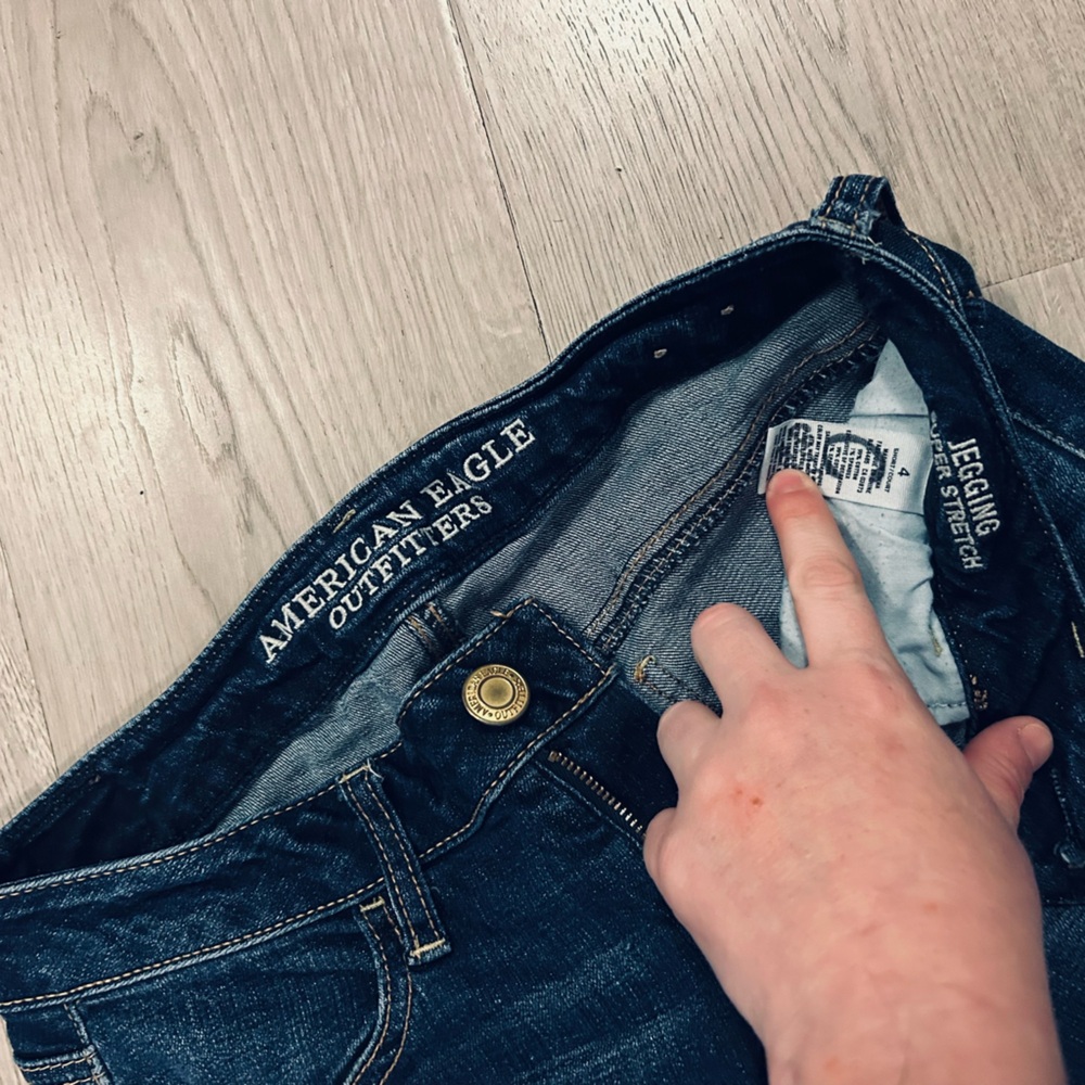 American Eagle Outfitters Men's Dark Blue Skinny Jeans